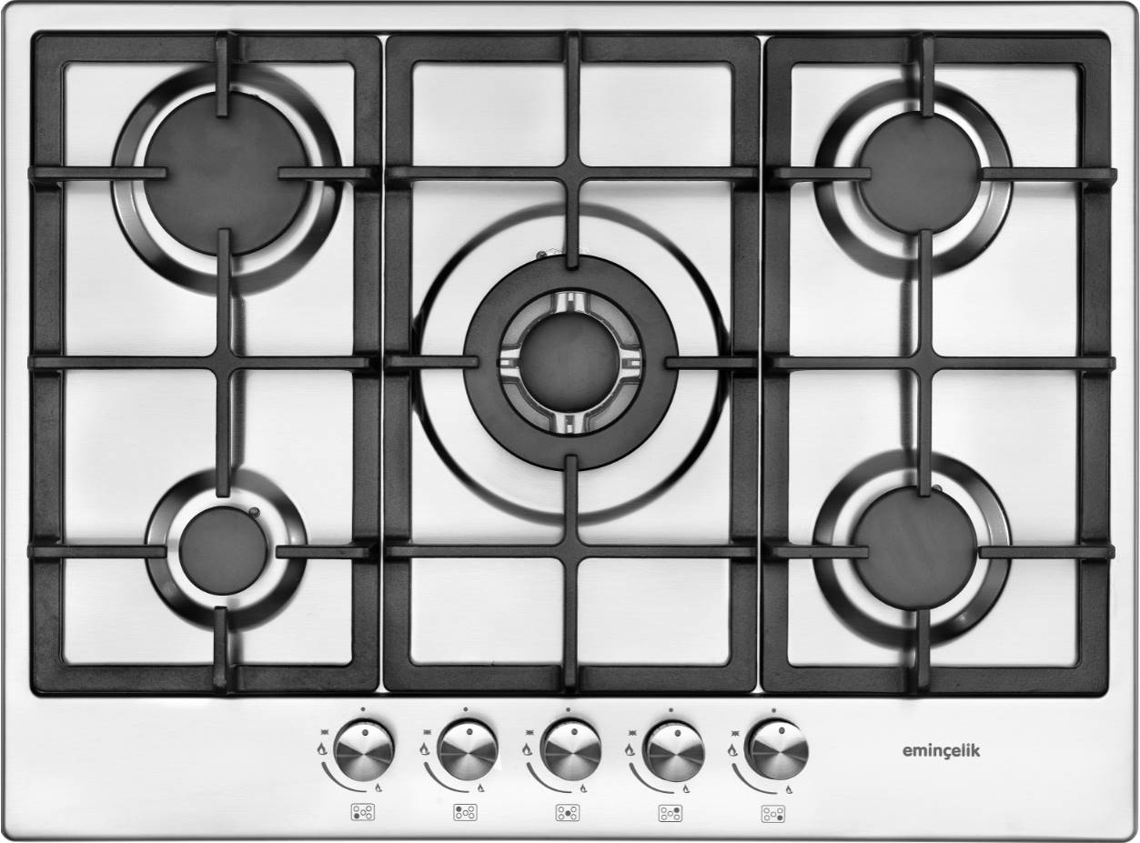 Ankastre 70 cm. Paslanmaz Inox Ocak (Wok’lu)