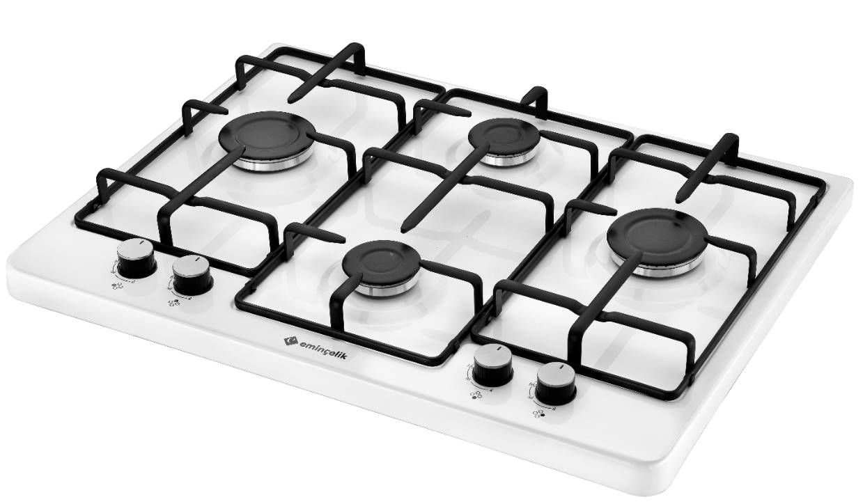 Setüstü 70 cm. Beyaz Emaye Ocak